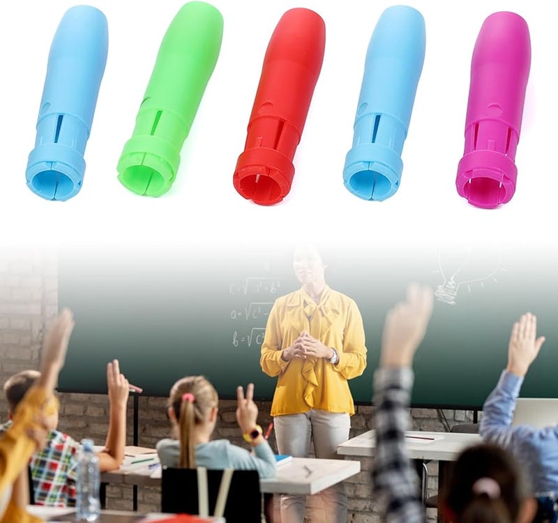 5Pcs Colorful Adjustable Chalk Holder Pen For Whiteboard Glass School Office Use - Image 2
